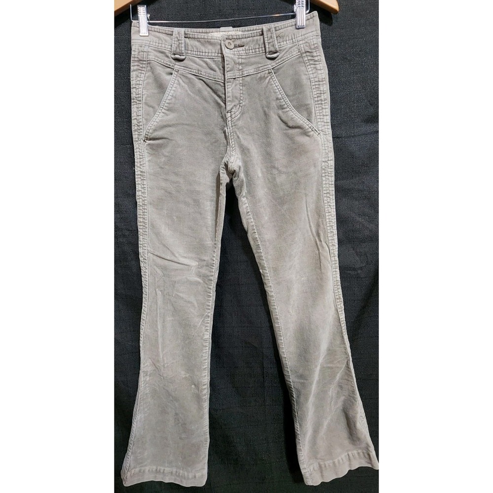 New Giordano Pants Womens 26X32 Gray Corduroy Low‎ Rise Bootcut 70s 80s Hippie